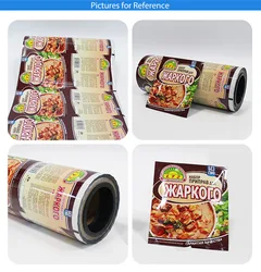 OEM custom food grade heat seal aluminium foil roll film food plastic packaging sachet film