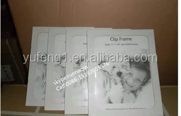 Wholesale easy frameless  glass photo frame  clip  picture frame poster frame from size 10x15cm to 70x100cm