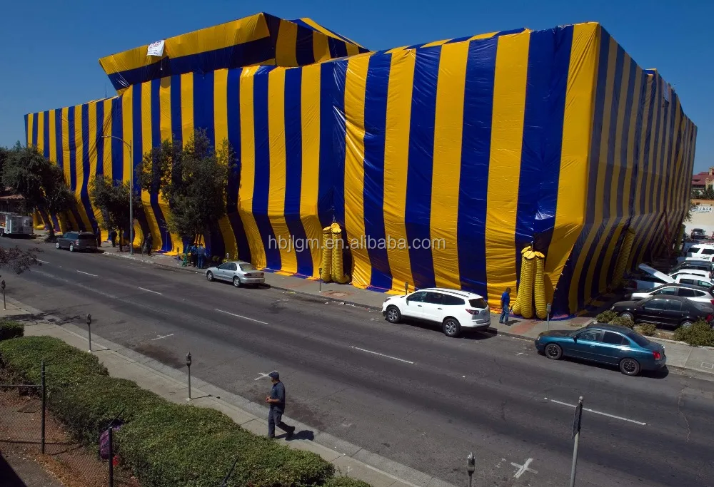 Jinlong PVC tarpaulin tenting a house for termites tent fumigation