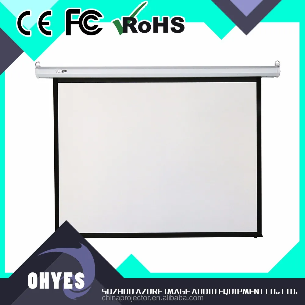 100 inch 4:3 large size electric motorized projection screen metal beaded fabric for large cinema
