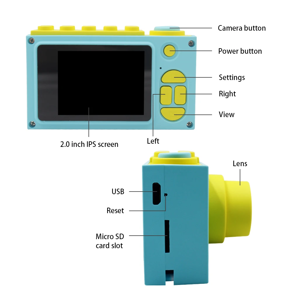 Children Gift kids camera toy 4X Digital Zoom 1080P Video HD waterproof Child Camera kids camera