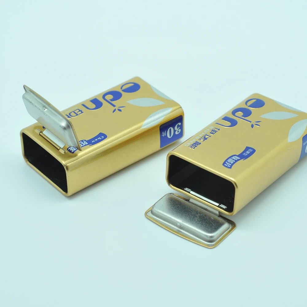 Tin box Small hinge flip chewing gum tin box mint candy case mint tin