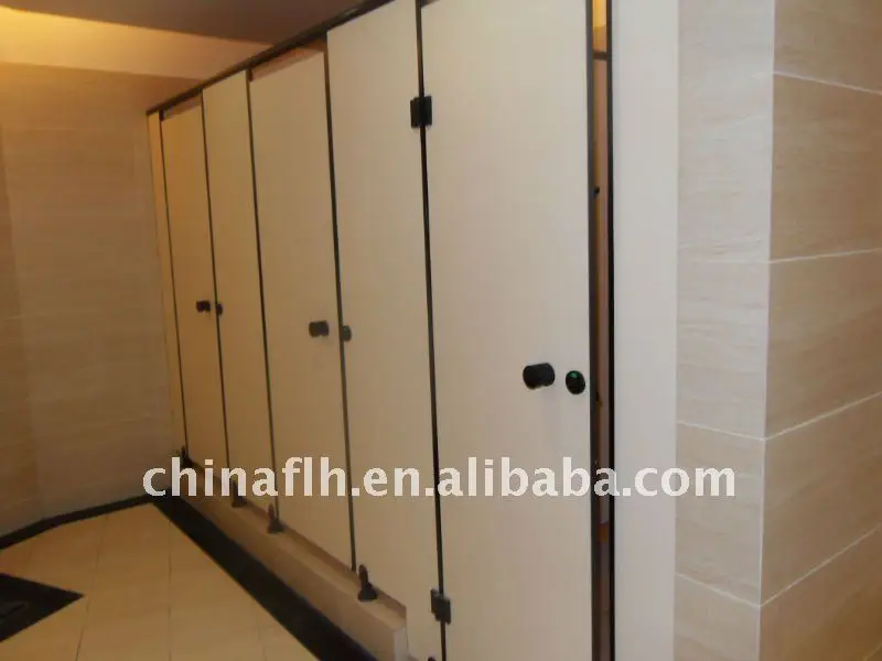 Popular White color waterproof hpl toilet cubicle