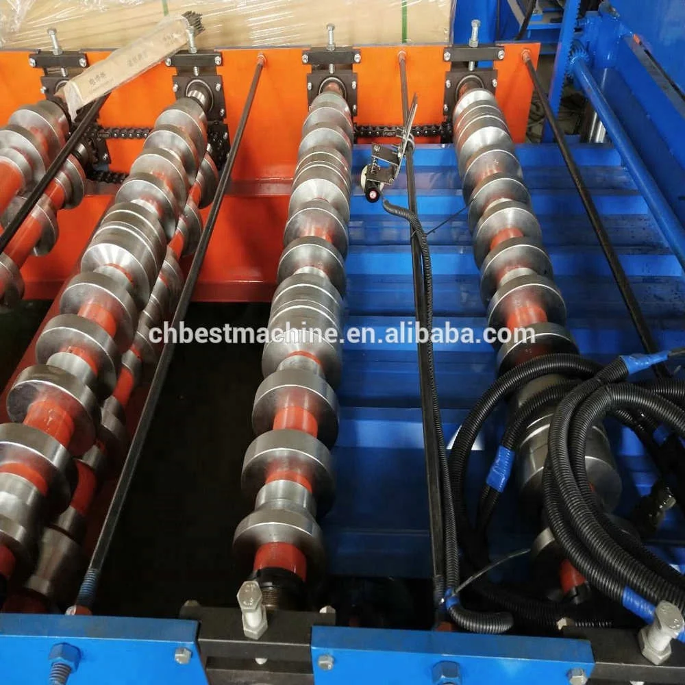 Kenya Metal Trimflute profile roof sheet making roller machine