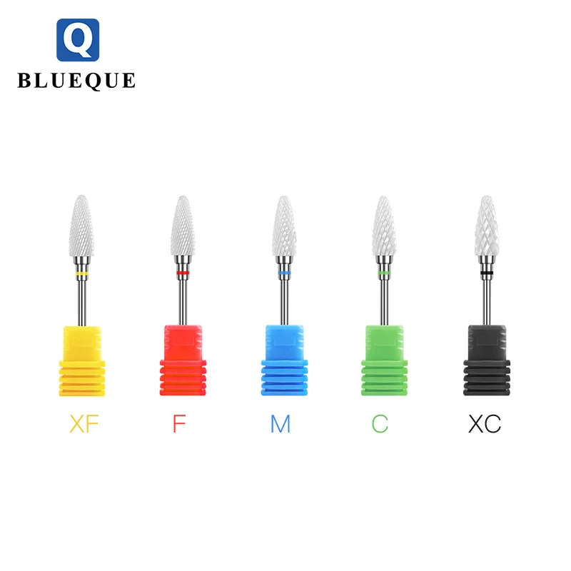 2019 BLUEQUE High  quality more colors ceramic  nail drill bit for manicure