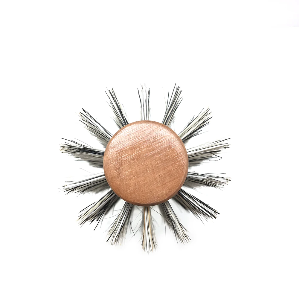 Osaki Brand Vent round hair brush professional Hair brush boar and nylon bristles  Wooden cusp handle brush