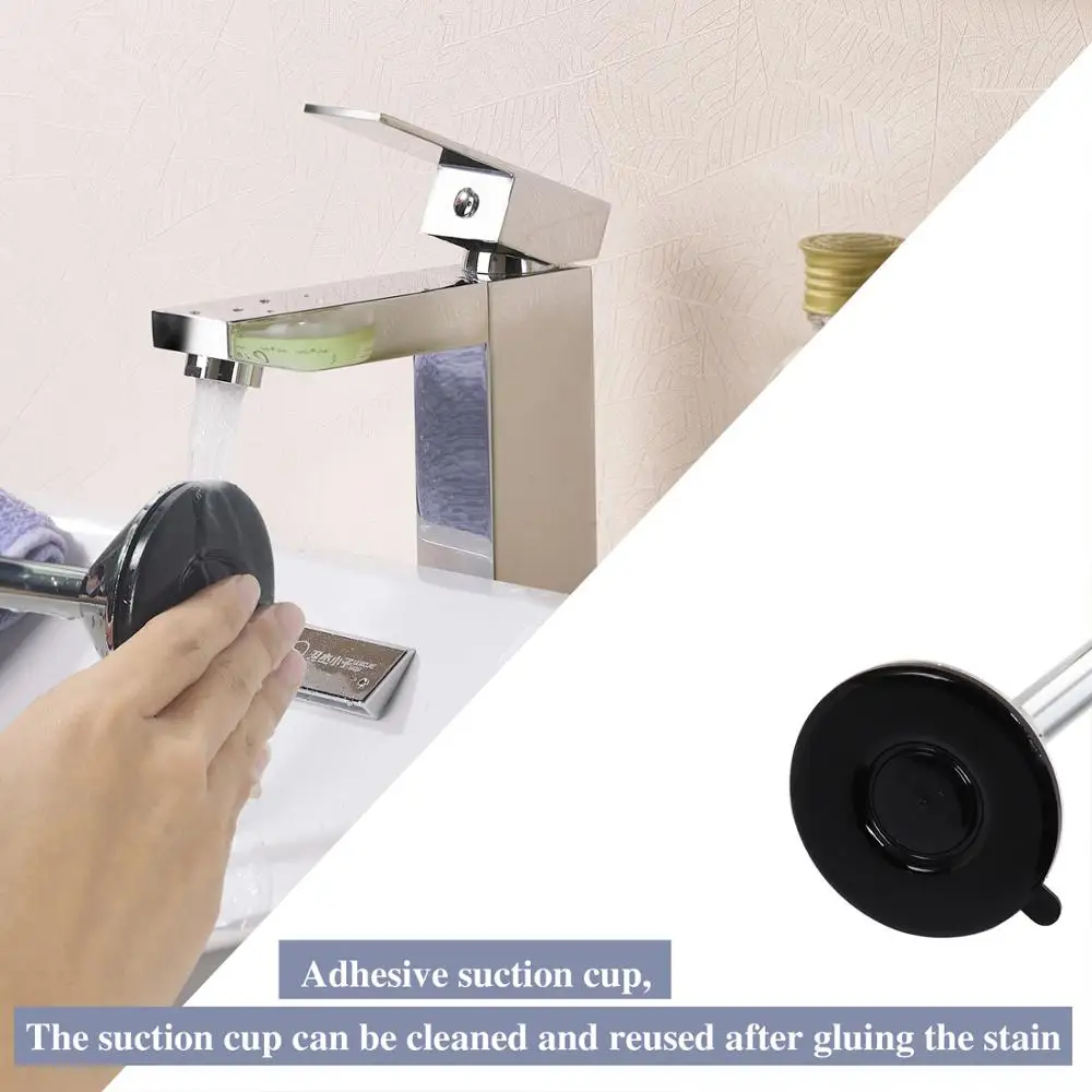 One  side Frameless Oval  Desktop Vanity Mirror with Suction Cup and Removable Small Magnified Mirror