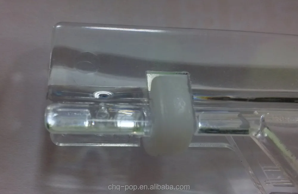 Plastic clear pop clip/display clip