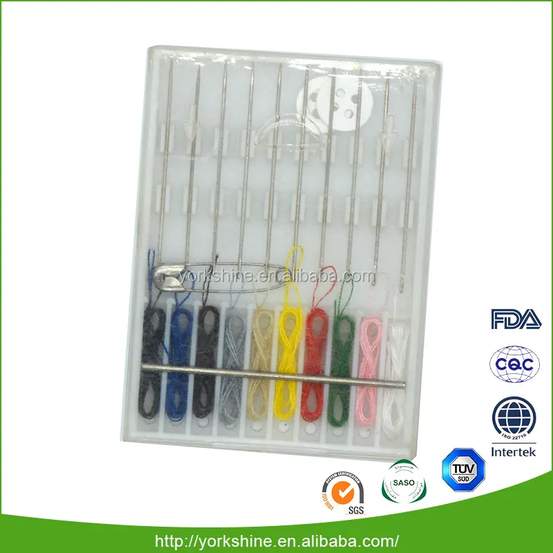 Best selling mini plastic convenient hotel sewing kit with customized logo and package