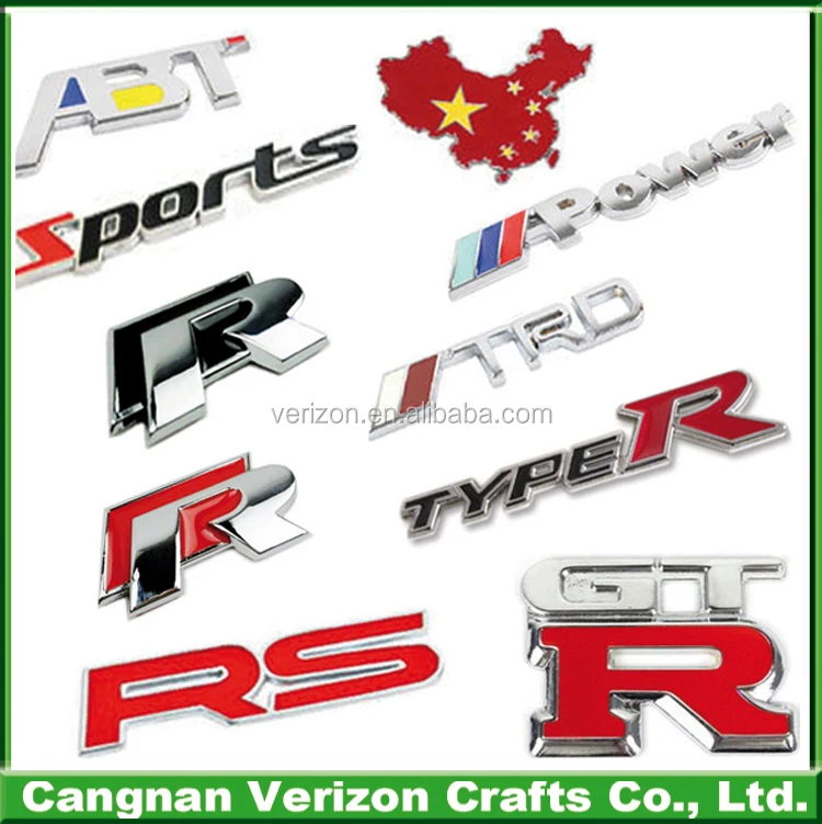 Top quality custom chrome plastic car brand logo