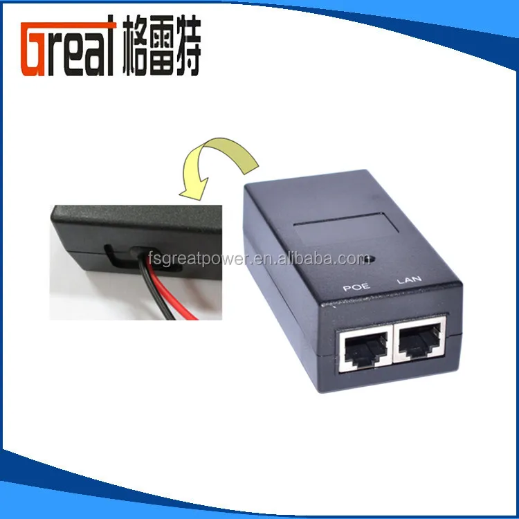 Poe-адаптер 48 В с открытой рамой, настольный подключенный адаптер питания rj45 ethernet poe для маршрутизатора mikrotik