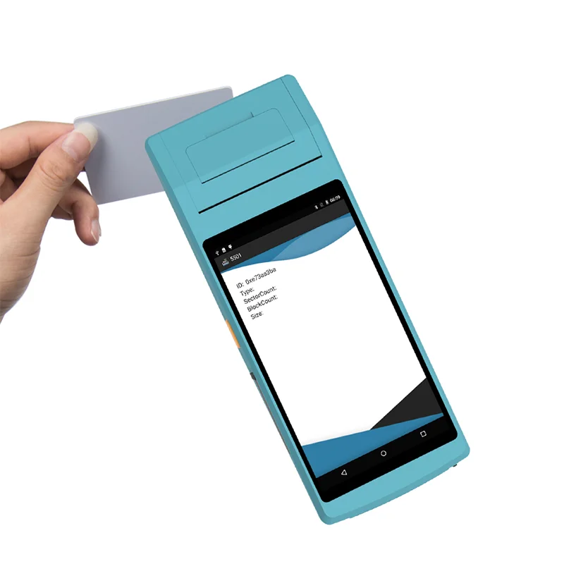 Bluetooth/Wifi/GPS Android смартфон КПК RFID ручной чип IC Card Reader, сканер штрих-кода и принтер с камерой