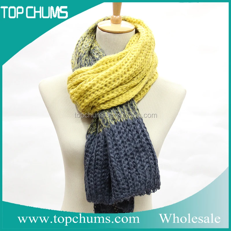 Оптовая торговля китая иу рынок малого MOQ зима Градиент knited новая модель шарф