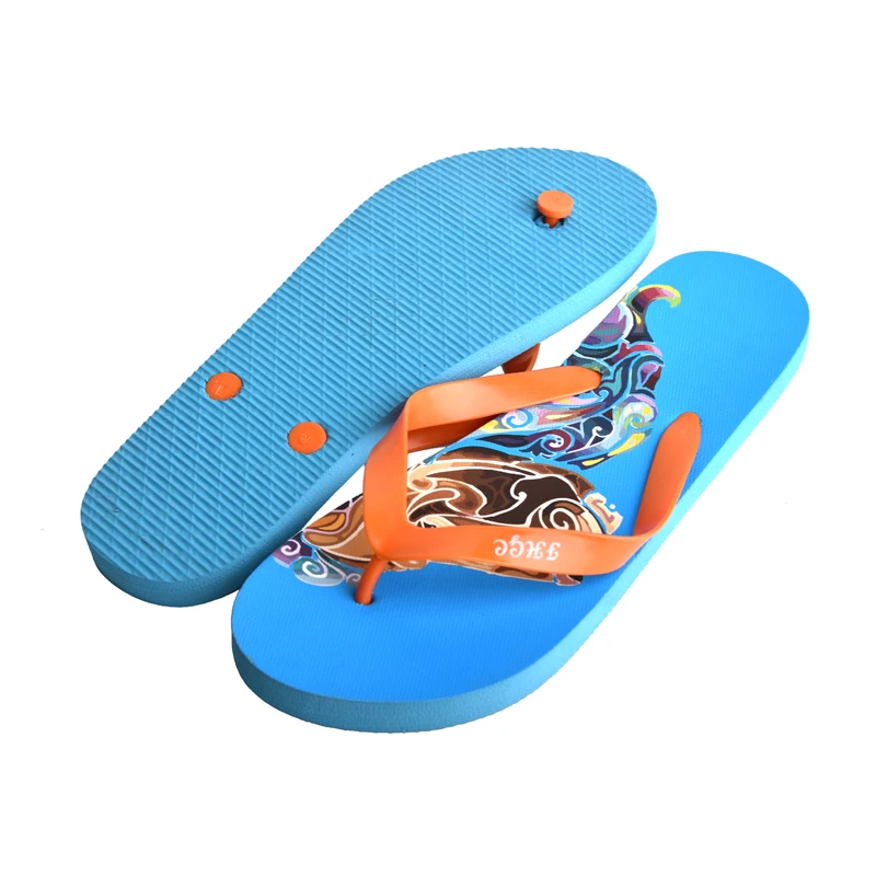 2018 Sand beach wholesale premium logo print promotional utility indoor outdoor anti-slip summer slipper custom rubber flip flop