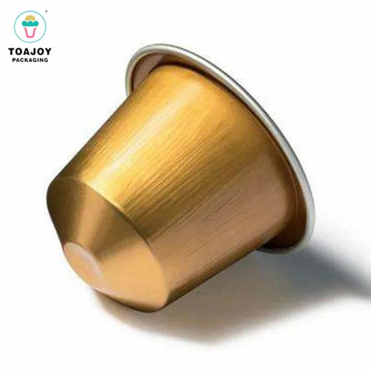 Disposable Metal  Nespresso Coffee Capsule with Lids