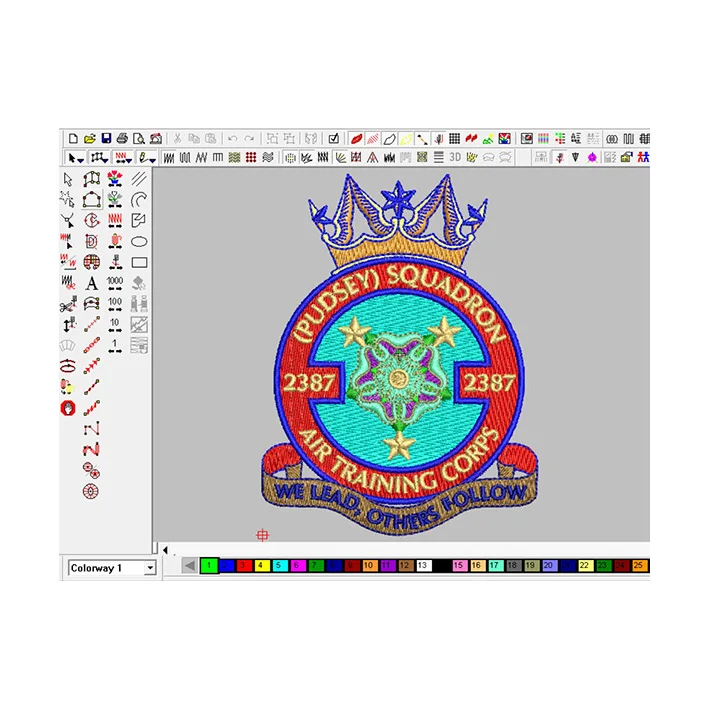 
Senior Designer High-quality 3d Design Badge Free Car Hand Work Neck Embroidery Designs 