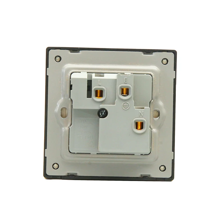 OEM High Quality Uk Standard Metal Series 13A Wall Socket With Indicator Light