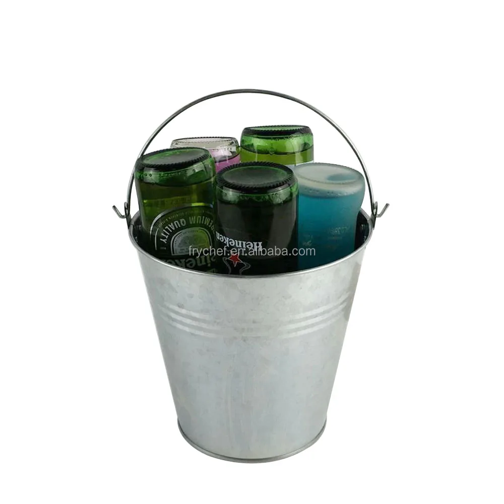 Galvanized bucket pail metal type mini food container mini garden planter bucket small kid toy beach water bucket pail set of 6