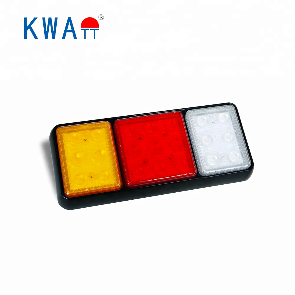 
Factory High Quality SMDs12-24V Rectangle Vehicle stop turn rear TAIL Lights for Truck trailer marine With E-Mark 