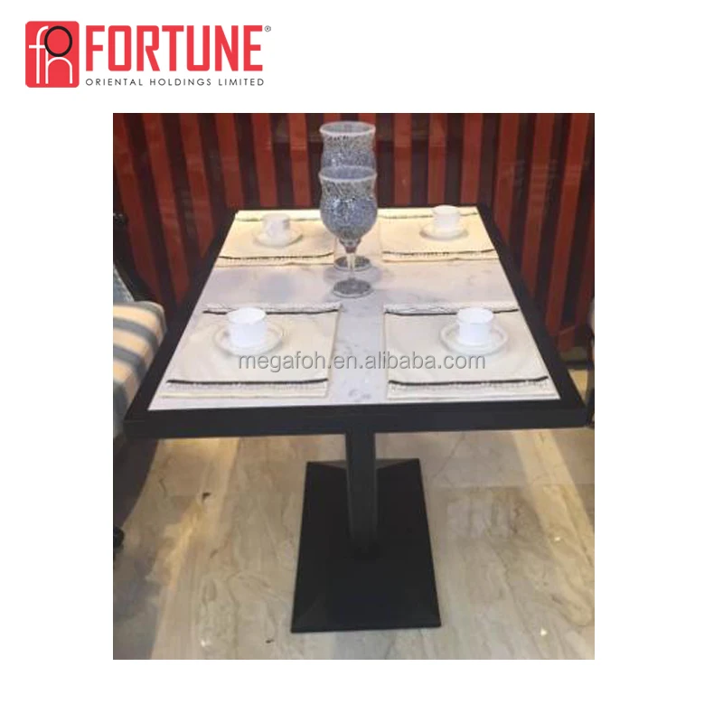 Роскошная мебель на заказ 5 звезд мраморный центр двухцветные столы для ресторанов и