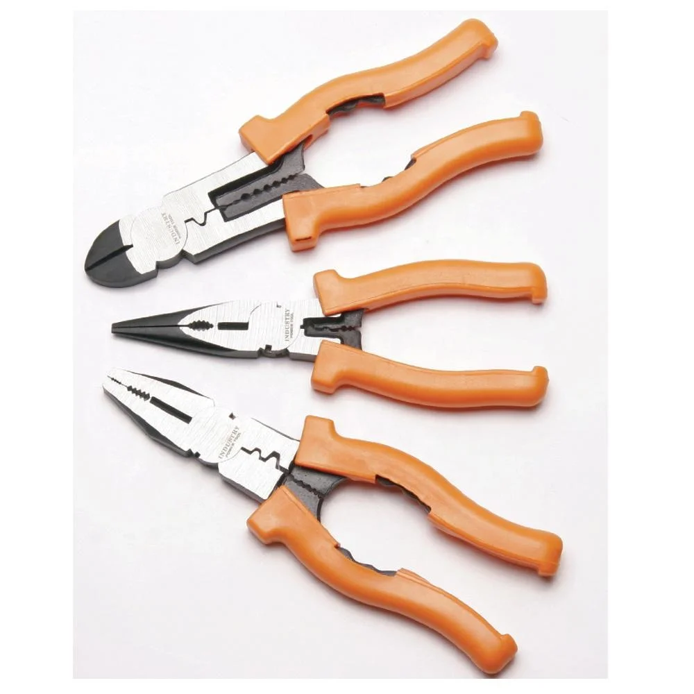 
50,0000 pcs sold Pliers cutting Pliers drop forged tpr handle Combination Diagonal long nose side cutter slip joint Mini Pliers 