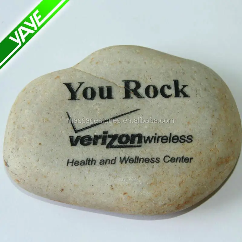 Engraved river stones etched with inspiration word,phrase, logo rock