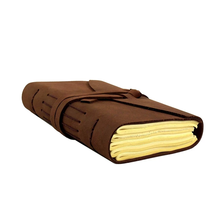 Customized Handmade Genuine Crazy Horse Leather Journal Rustic Vintage Planner Diary Sketchbook 5 7 Inches A5 Planner Journal