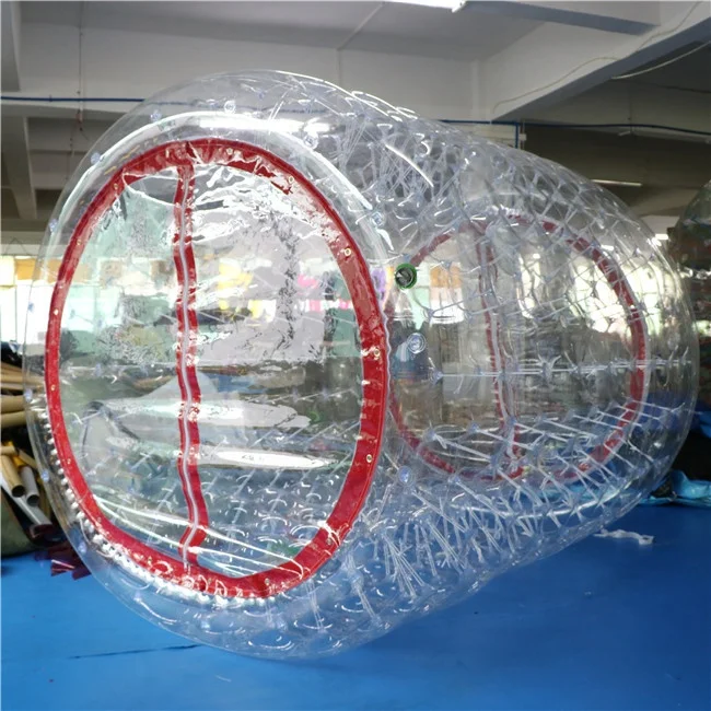 2019 new design 3.0 x 2.6 x 2m 0.8mm PVC human size  inflatable water walking roller