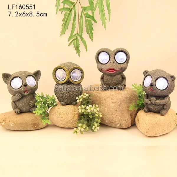 Solar resin led buddha statue lights for wholesale