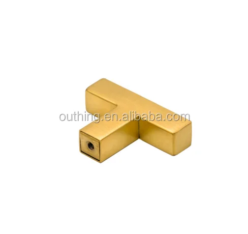New Regular Customized Metal stainless steel square brass cabinet handle