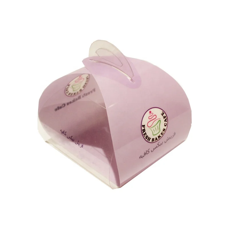 mini cupcake boxes PET clear plastic cake box for bakery packaging