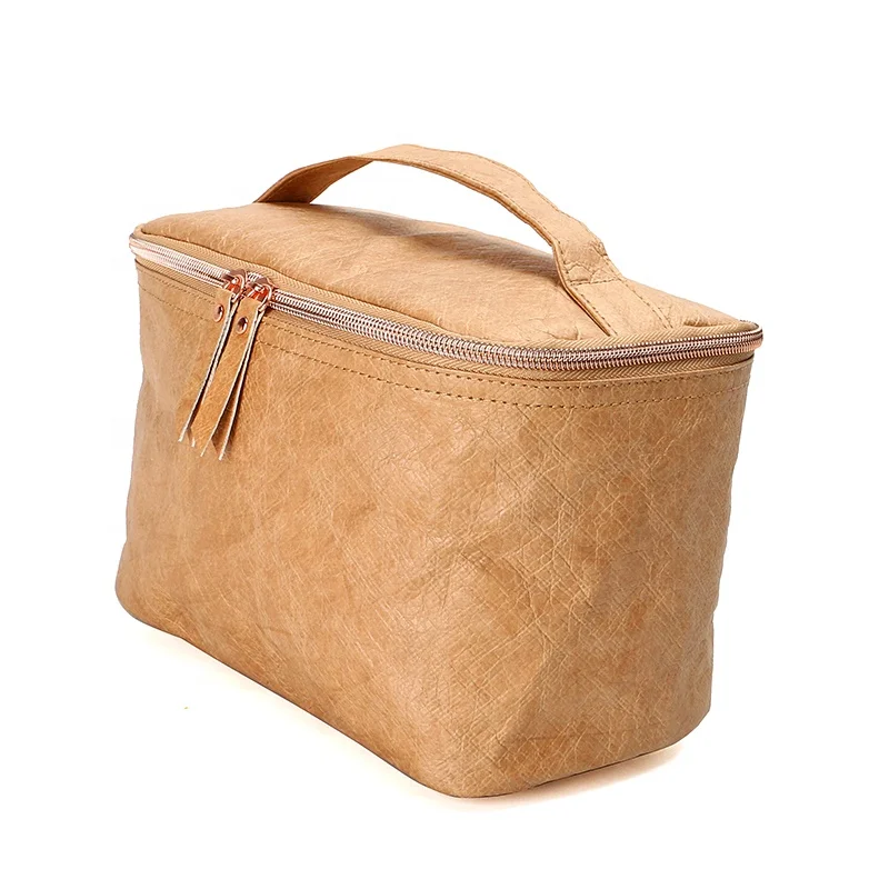 BSCI Factory Custom Design Luxury Dupont Tyvek Travel Portable Bride Makeup Bag Beauty Cosmetics Storage Case