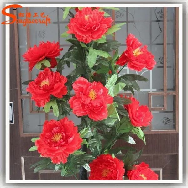 Большой торговый центр искусственный цветок посадка розовые цветочные деревья большой пион Цветочное дерево