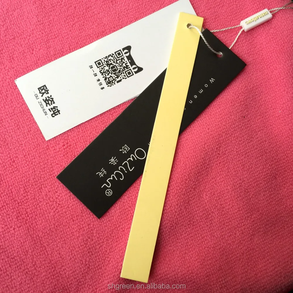 super quality thick garment paper hangtag,matte surface clothing swing tag