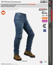 High quality Men KOMINE PK-718 Kevlar Denim Jeans PK 718 Motorcycle Motocross Moto Pants Jeans With 4 Protector Pad plus size