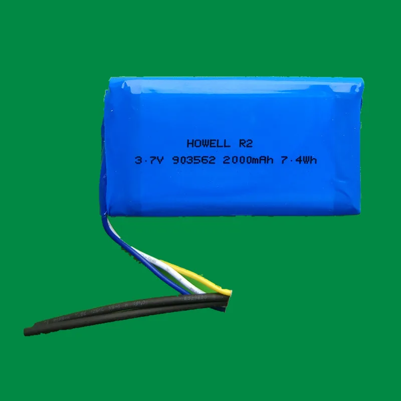 Polymer Gel Electrolyte Rechargeable Battery 7.4V 2000mAh Lipo Battery For GPS PDA Digital Camera