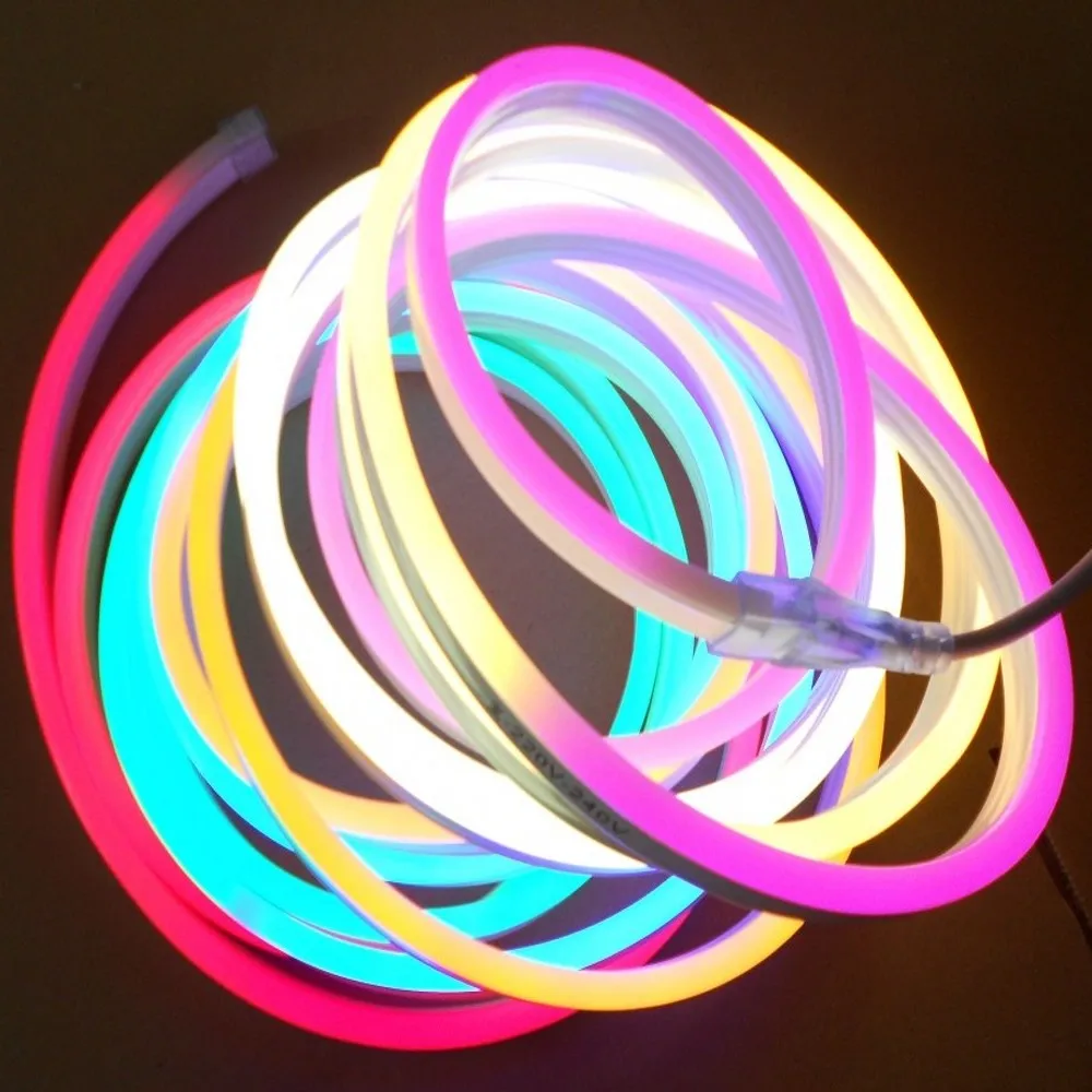 Neon Silicone Strip Dc12v 24V Led Neon Flex 6mm 8mm Rainbow Ring Love Style neon led light
