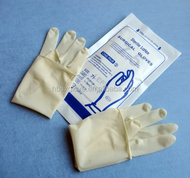 
latex medical gloves surgical examination sterile disposable powder free 