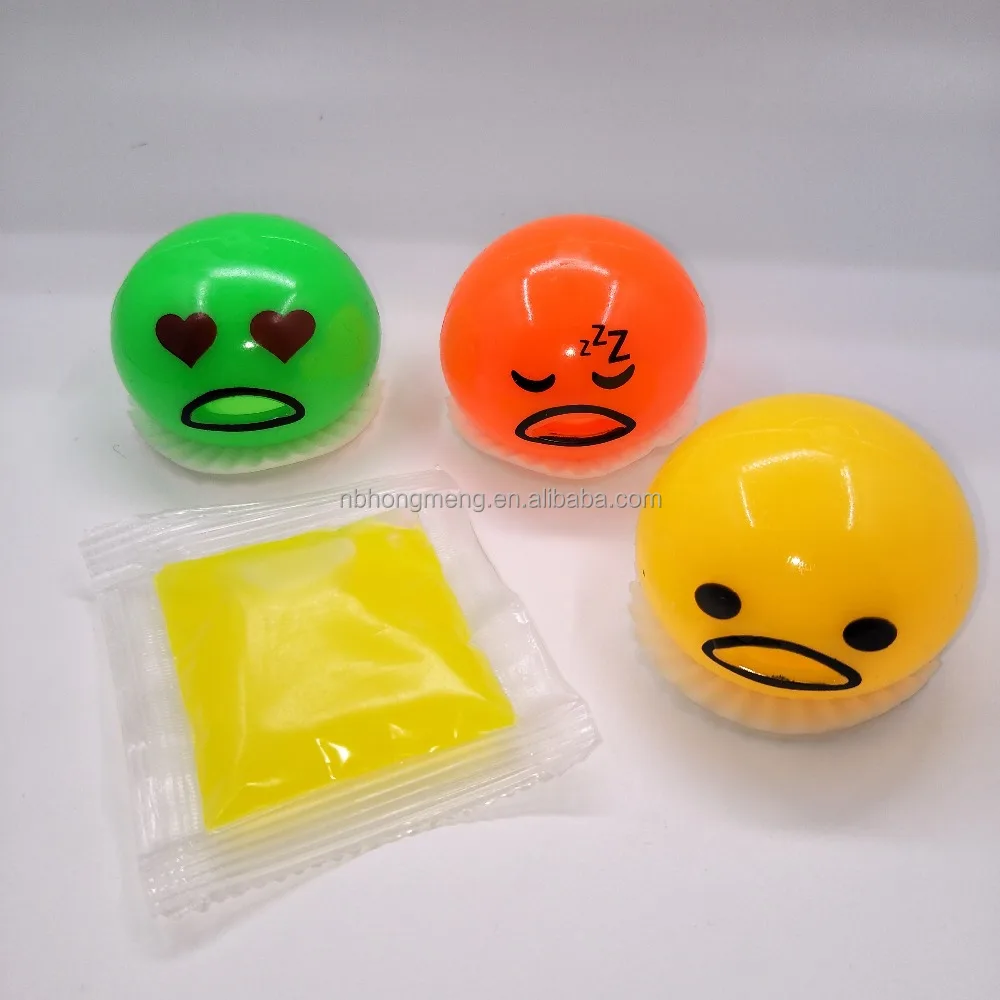 Cute Pressure Release Vomit Egg surprise Vomiting Toy  jokes promotion gifts kid toys educational toys