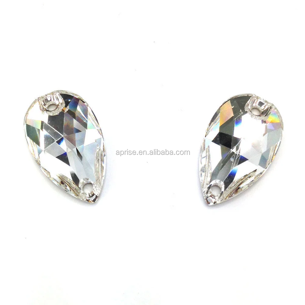 glass crystal sew on rhinestone water drop sew on