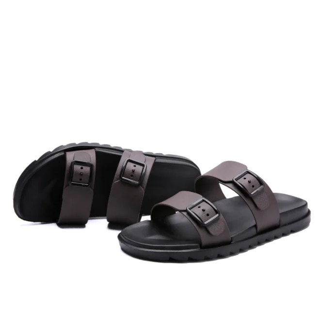 w882 summer man shoe black beach slipper
