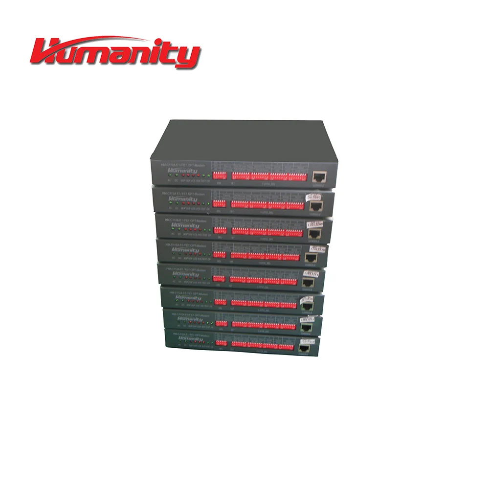 
Humanity HM-C112A E1 G.703 fiber optical modem with 64kbps to 2048kbps configurable 