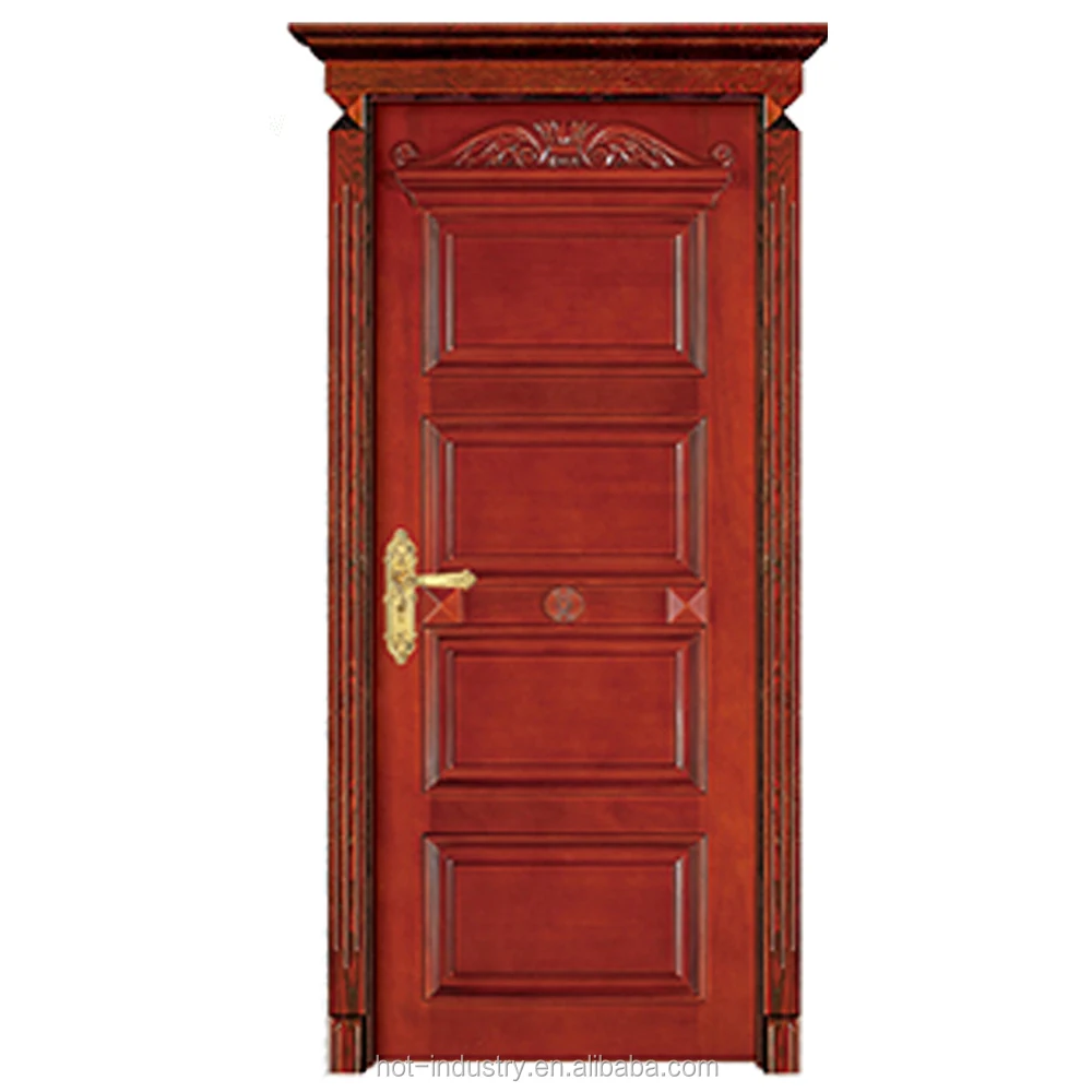 
New Design Outdoor Finished Teak Wooden Main Door Frames Designs Fancy Wood Door Price 