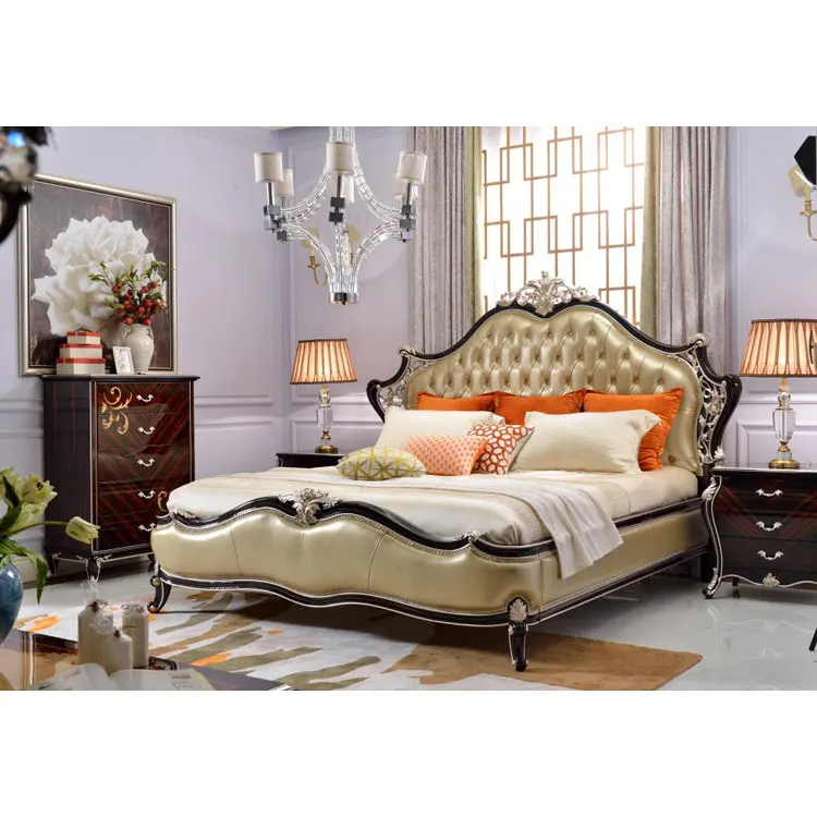 Baroque style Luxury Bedroom Furniture,Wood Carving Bedroom Furniture,Antique Bedroom Set