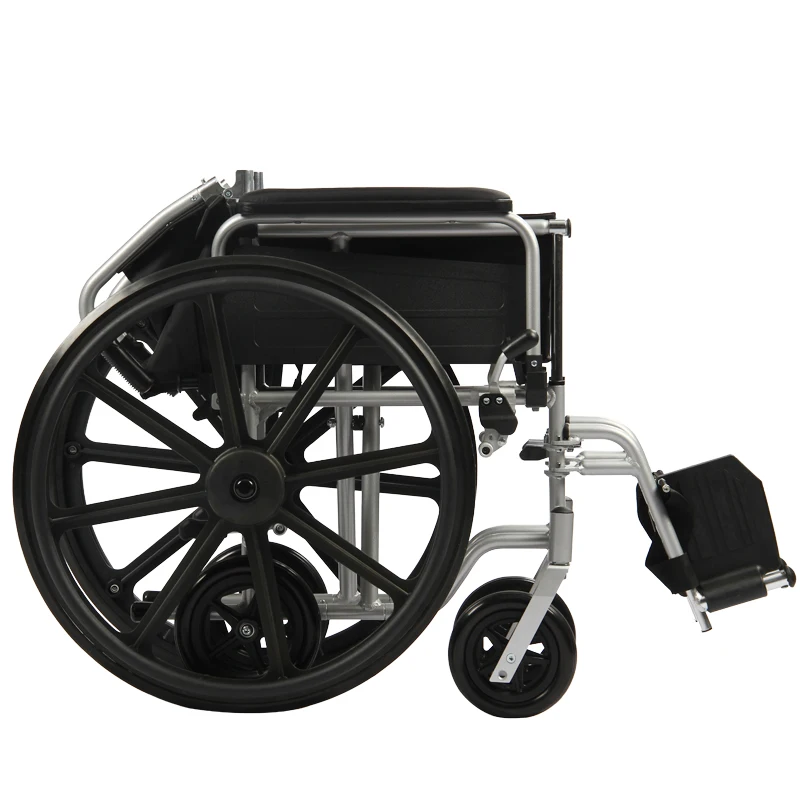 6 wheel detachable lightweight portable folding aluminum alloy wheelchair bariatric wheelchair with disabilities
