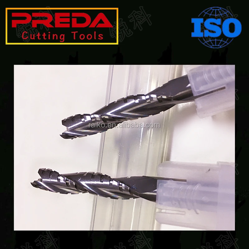 CNC Cutting Tool Tungsten carbide 3 Flutes Square Teeth Roughing End mill Milling Cutting tools ferramentas for hard woodworking