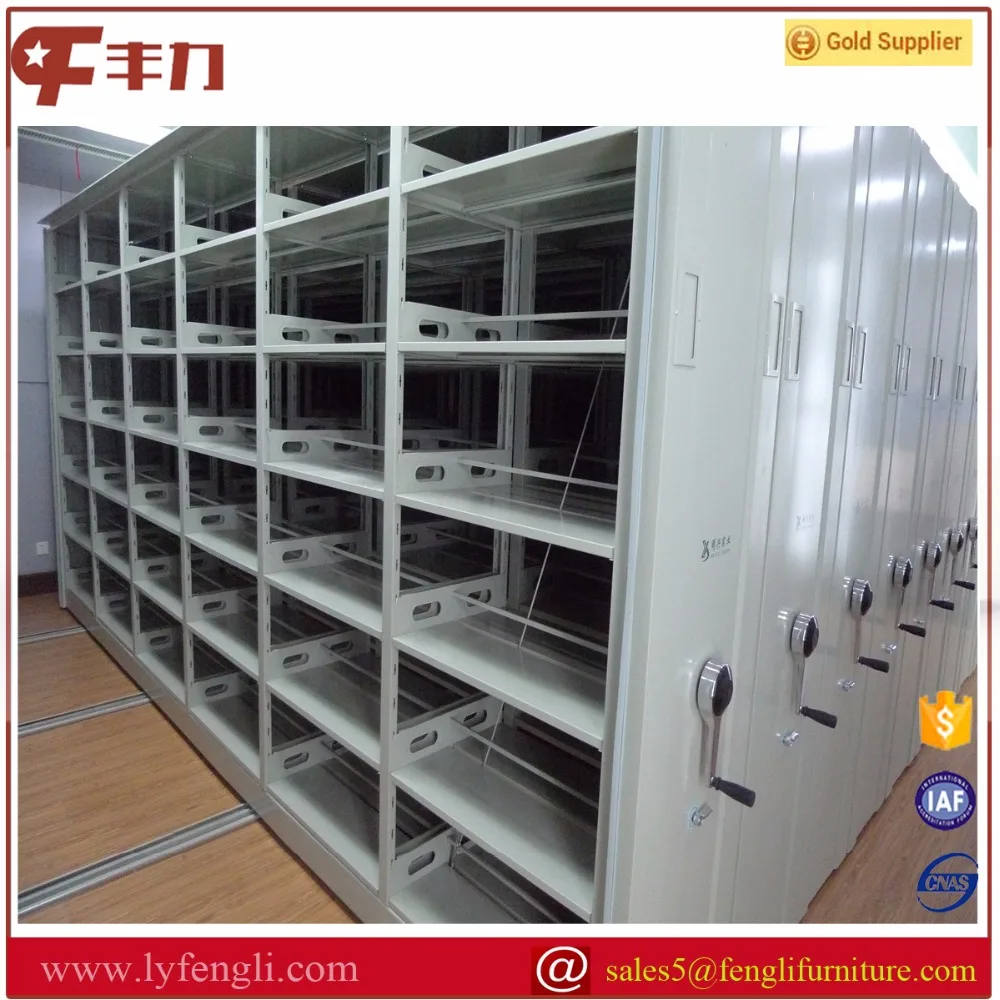 Professional Archives Mechanical Mobile Shelving Filing System