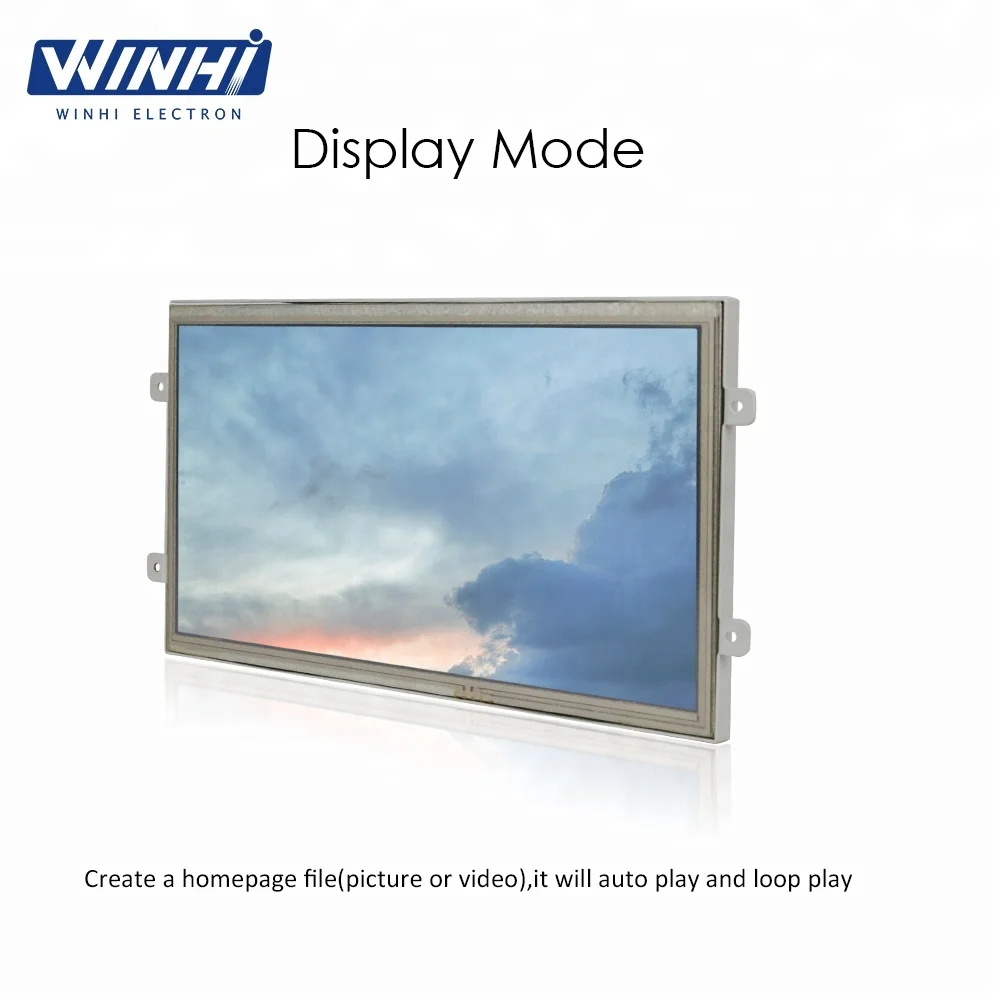 10.1inch lcd monitor restaurant USB SD panel display TV with memory card slot advertising player