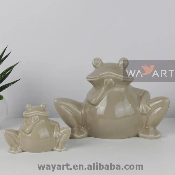 
Ceramic Frog Figurine for Home Decoration 