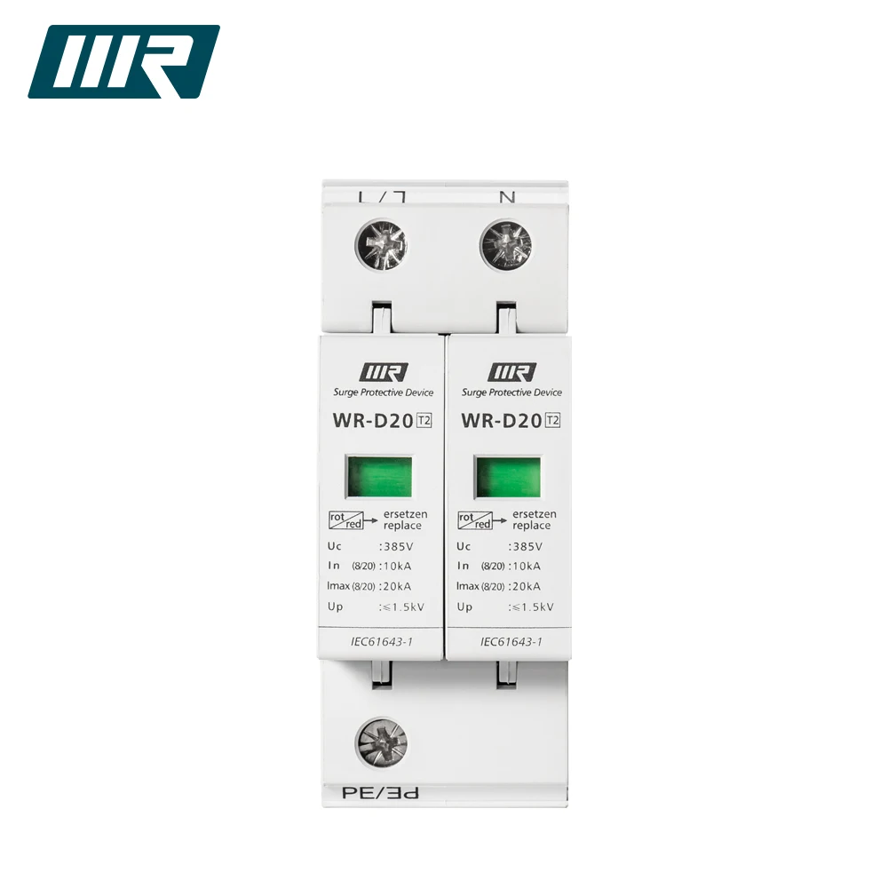 C20 10kA 2P SPD Surge Protective Device Lightning Surge Protector